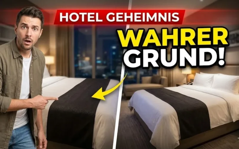 Warum legen Hotels immer dieses Tuch quer über das Bett? Der wahre Grund überrascht viele Gäste