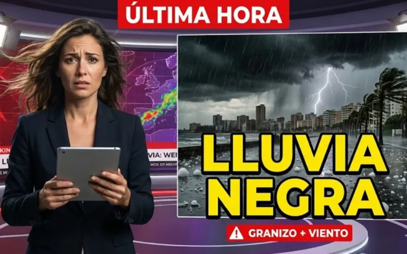 Llega la lluvia negra más intensa de febrero: habrá fuertes ráfagas de viento y posible caída de granizo en estas zonas